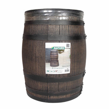 Nature Regentonne mit Holzoptik 50 L 38 x 49,5 cm Braun